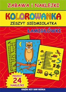 Bild von Kolorowanka Zeszyt siedmiolatka Łamigłówki Prezent: 24 naklejki