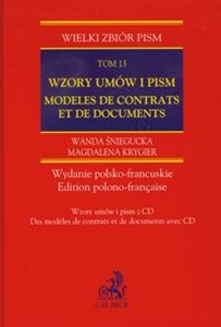 Bild von Wzory umów i pism Modeles de contrats et de documents Tom 13 + CD Wydanie dwujęzyczne polsko - francuskie