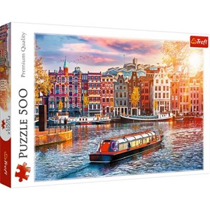 Obrazek Trefl puzzle 500 Amsterdam Holandia