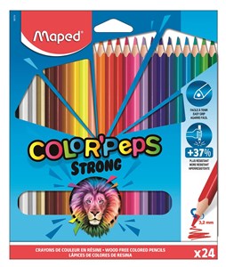 Obrazek Kredki ołówkowe trójkątne Colorpeps Strong Maped 24 kolory