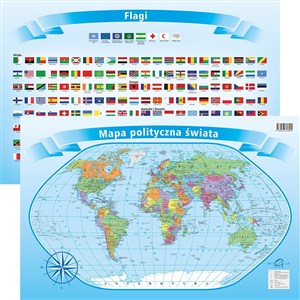 Bild von Świat Polityczny z flagami dwustronna podkładka na biurko ArtGlob