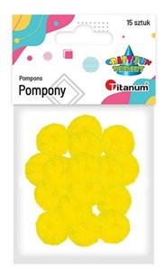 Bild von Pompony poliestrowe 18mm żółte intensywne 15szt