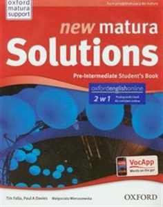 Obrazek New Matura Solutions Pre-Intermiate Student's Book