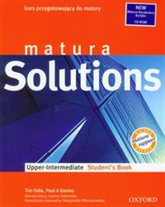 Obrazek Matura Solutions Upper-Intermediate student's book with CD