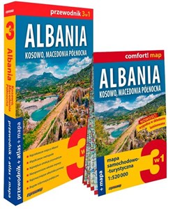 Bild von Albania Kosowo Macedonia Północna 3w1 przewodnik + atlas + mapa