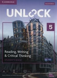 Obrazek Unlock 5 Reading, Writing, & Critical Thinking Student's Book Mob App and Online Workbook w/ Downloadable Video