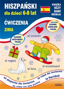 Obrazek Hiszpański dla dzieci 6-8 lat Zima Dodatkowo: Słownik angielsko-polski, Słownik hiszpańsko-polski