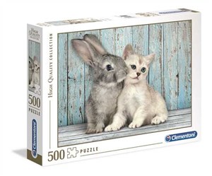 Bild von Puzzle Cat and Bunny 500