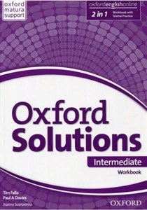 Obrazek Oxford Solutions Intermediate Workbook + Online Practice Szkoła ponadgimnazjalna