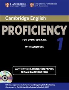 Bild von Cambridge English Proficiency 1 Authentic examination papers with answers + 2CD