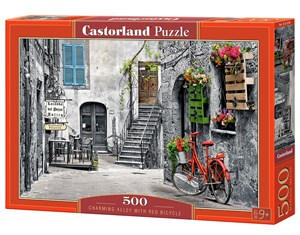 Obrazek Puzzle Charming Alley with Red Bicycle 500 B-53339