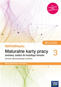 Obrazek MATeMAtyka 3 Maturalne karty pracy Zakres podstawowy i rozszerzony Szkoła ponadpodstawowa