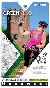 Obrazek Warszawa i okolice - część południowa mapa tras rowerowych nie tylko GREEN VELO - Mazowsze -południe