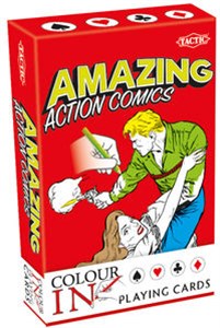 Bild von Amazing Comics Color-In Playing 55 kart do kolorowania