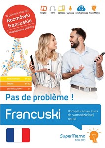 Obrazek Francuski Pas de problème ! Kompleksowy kurs do samodzielnej nauki poziom podstawowy A1-A2, średni