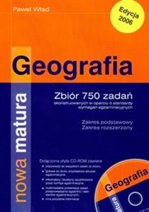 Obrazek Geografia Nowa matura Zbiór 750 zadań+CD Zakres podstawowy i rozszerzony