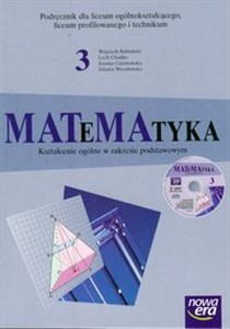 Obrazek Matematyka 3 Podręcznik z płytą CD Zakres podstawowy Liceum, technikum
