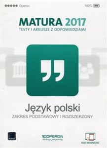 Bild von Język polski Matura 2017 Testy i arkusze z odpowiedziami Zakres podstawowy i rozszerzony