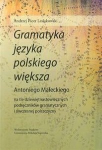 Obrazek Gramatyka języka polskiego większa Antoniego Małeckiego na tle dziewiętnastowiecznych podręczników gramatycznych i ówczesnej polszczyzny
