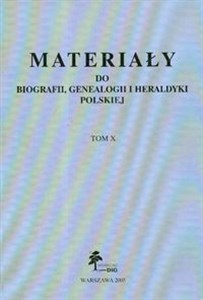 Bild von Materiały do biografii genealogii i heraldyki polskiej tom X