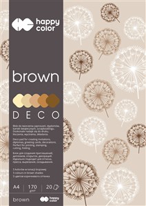 Bild von Blok Deco Brown A4, 5 kolorów tonacja brązowa 5 sztuk