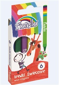 Obrazek Kredki świecowe 6 kolorów FIORELLO
