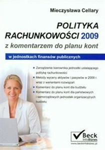 Bild von Polityka rachunkowości 2009 z komentarzem do planu kont w jednostkach publicznych