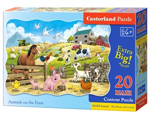 Obrazek Puzzle Maxi konturowe Animals on the Farm 20