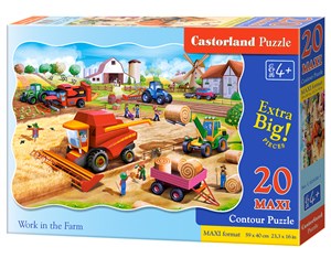 Obrazek Puzzle Maxi konturowe Work in the Farm 20