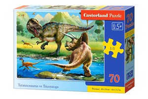 Bild von Puzzle 70 Tyrannosaurus vs Triceratops
