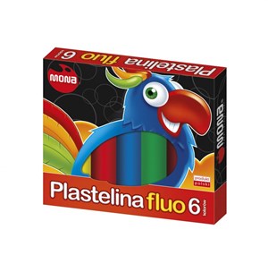 Obrazek Plastelina fluorescencyjna Mona 6 kolorów