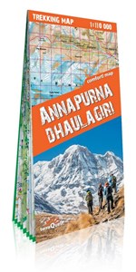 Obrazek Annapurna i Dhaulagiri laminowana mapa trekkingowa Skala: 1:30 000; 1:80 000; 1:1 100 000
