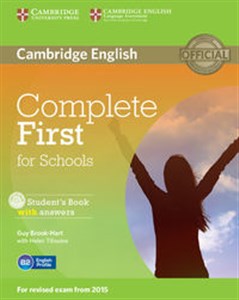 Bild von Complete First for Schools Student's Book with answers + CD
