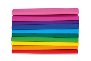 Obrazek Bibuła marszczona Happy Color tęczowe kolory 25x200cm 10 kolorów 10 rolek