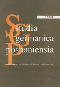 Bild von Studia Germanica Posnaniensia XXXII
