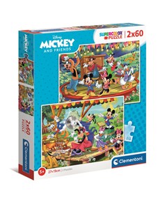 Bild von Puzzle 2w1 super color Mickey and Przyjaciele 21620