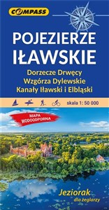 Bild von Pojezierze Iławskie mapa laminowana Dorzece Drwęcy, Wzgórza Dylewskie, Kanały Iławskie i Elbląski