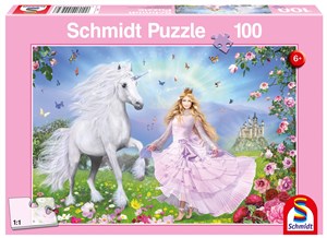Obrazek Puzzle 100 Księżniczka i jednorożec G3