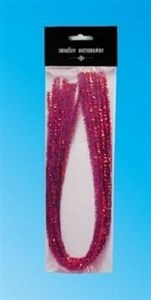 Obrazek Druty chenille czerwone 9mmx50cm 10szt