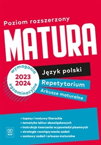 Obrazek Nowe Repetytorium 2023 język polski arkusze maturalne zakres rozszerzony
