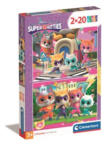 Obrazek Puzzle 2 x 20 Super Kolor Superkitties 24811