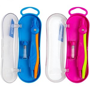 Obrazek Cyrkiel SuperTwist z grafitami w etui MIX