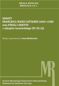Obrazek Sonaty Francesca Marii Cattaneo (1697-1758) oraz finali i duetto z rękopisu tarnowskiego (PL-TA 23)