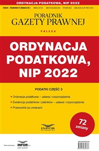 Bild von Ordynacja podatkowa  NIP 2022 Podatki-Przewodnik po zmianach 3/2022