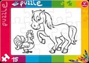 Obrazek Puzzle do kolorowania 15 Konik