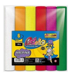 Obrazek Krepina mini 20x250cm 180g 6 kolorów intensywnych