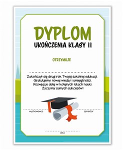 Bild von Dyplom A4 ukończenia klasy drugiej 30szt