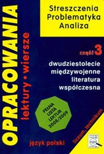 Bild von Opracowania 3 Dwudziestolecie międzywojenne Literatura współczesna Liceum technikum