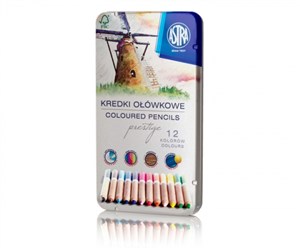 Obrazek Kredki ołówkowe Prestige 12 kolorów w kasetce