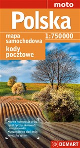 Obrazek Polska 1:750 000 kody pocztowe mapa drogowa